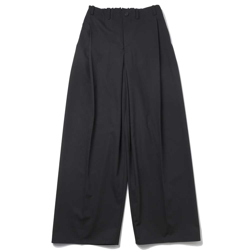 Draping Crotch Box Pleats 1Tuck Trousers