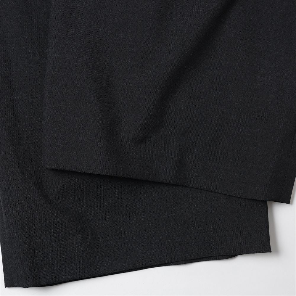 TWO TUCK BAGGY TROUSERS WOOL TROPICAL WASHER