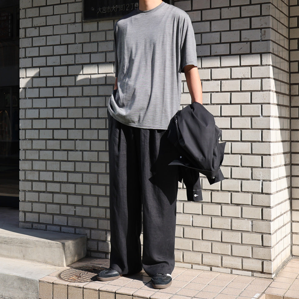 TRIPLE PLEATED EASY TROUSERS HEMP