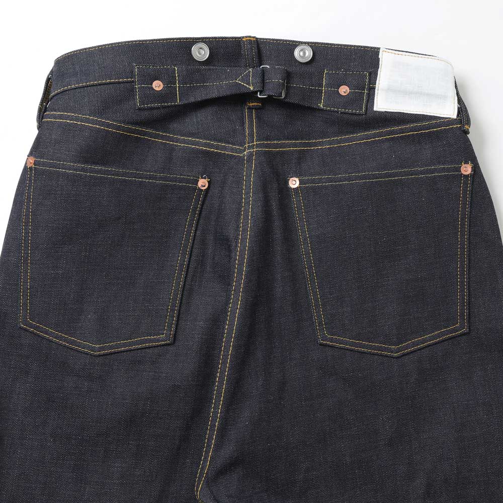 RIGID NATURAL INDIGO SHUTTLE DENIM SINGLE NEEDLE 201 No2 JEANS