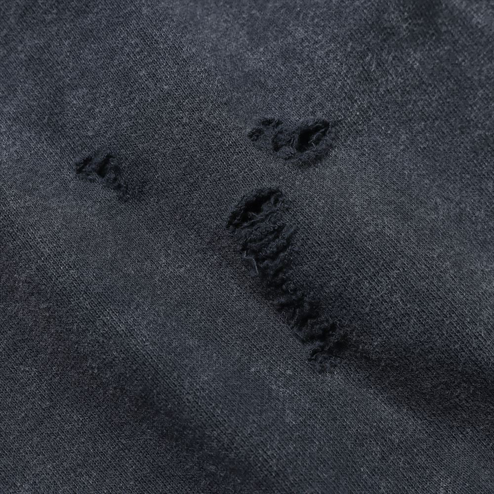 CO SWEAT DISTRESSED ZIP UP HOODIE