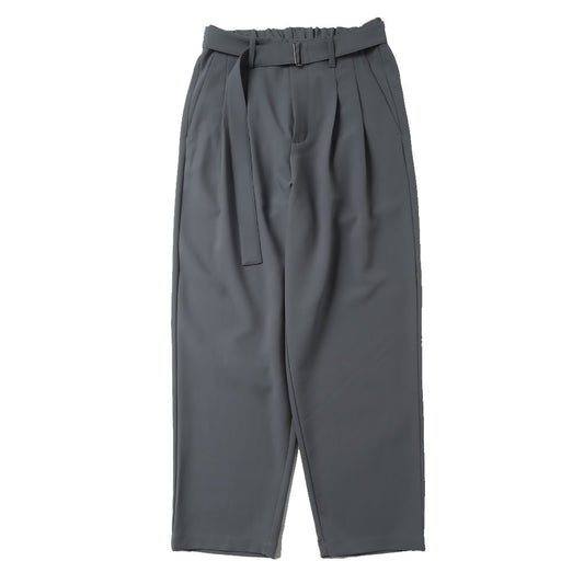  PE CONPACT TWILL BELTED TAPERED FIT TROUSERS  