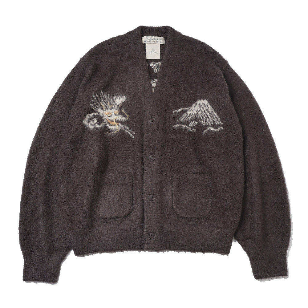 起毛ニットカーデ (スカ柄)