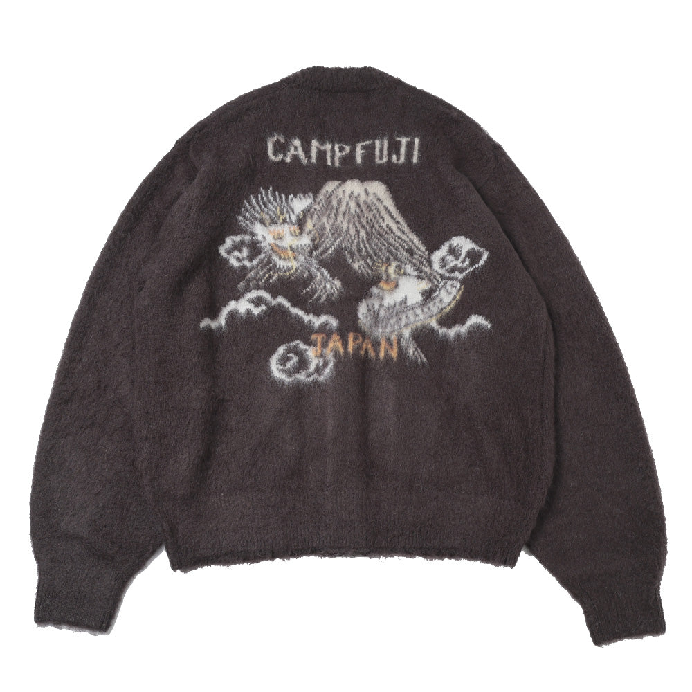 起毛ニットカーデ (スカ柄)