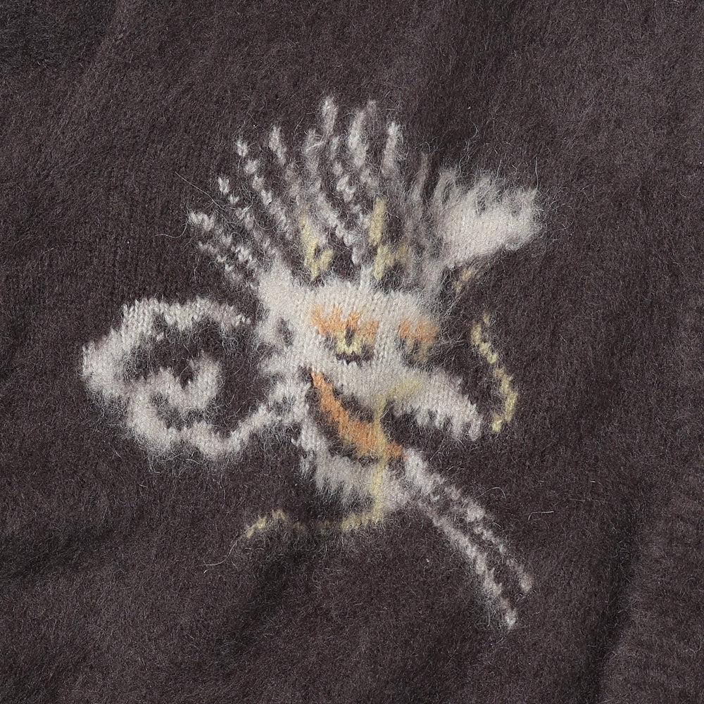 起毛ニットカーデ (スカ柄)