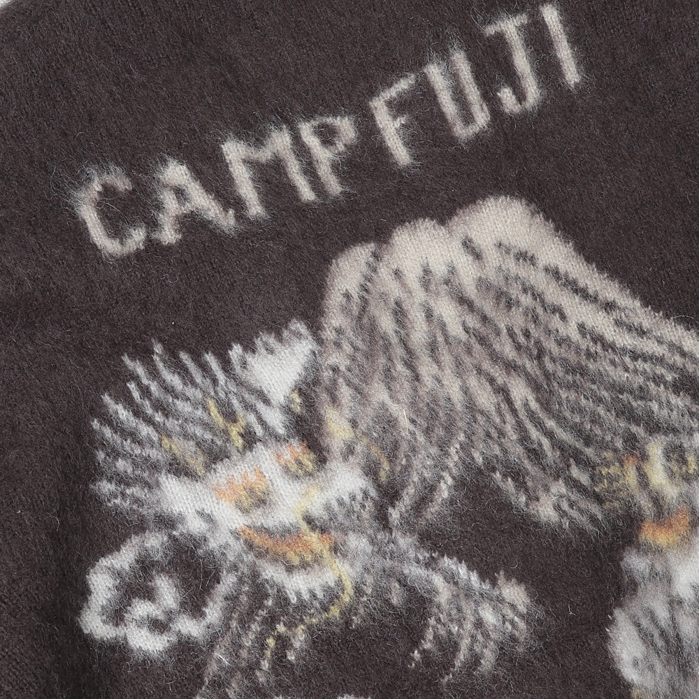 起毛ニットカーデ (スカ柄)