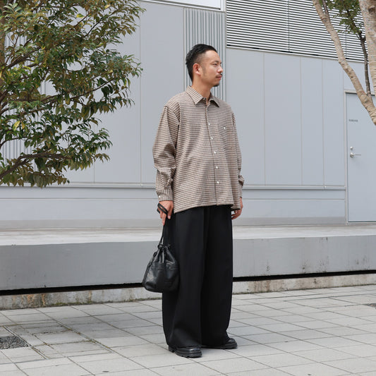  Extra Volumed Tapered Pants (Wool Gabardine)  