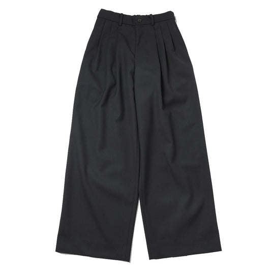  TRIPLE PLEATED WIDE TROUSERS ORGANIC WOOL SURVIVAL CLOTH  