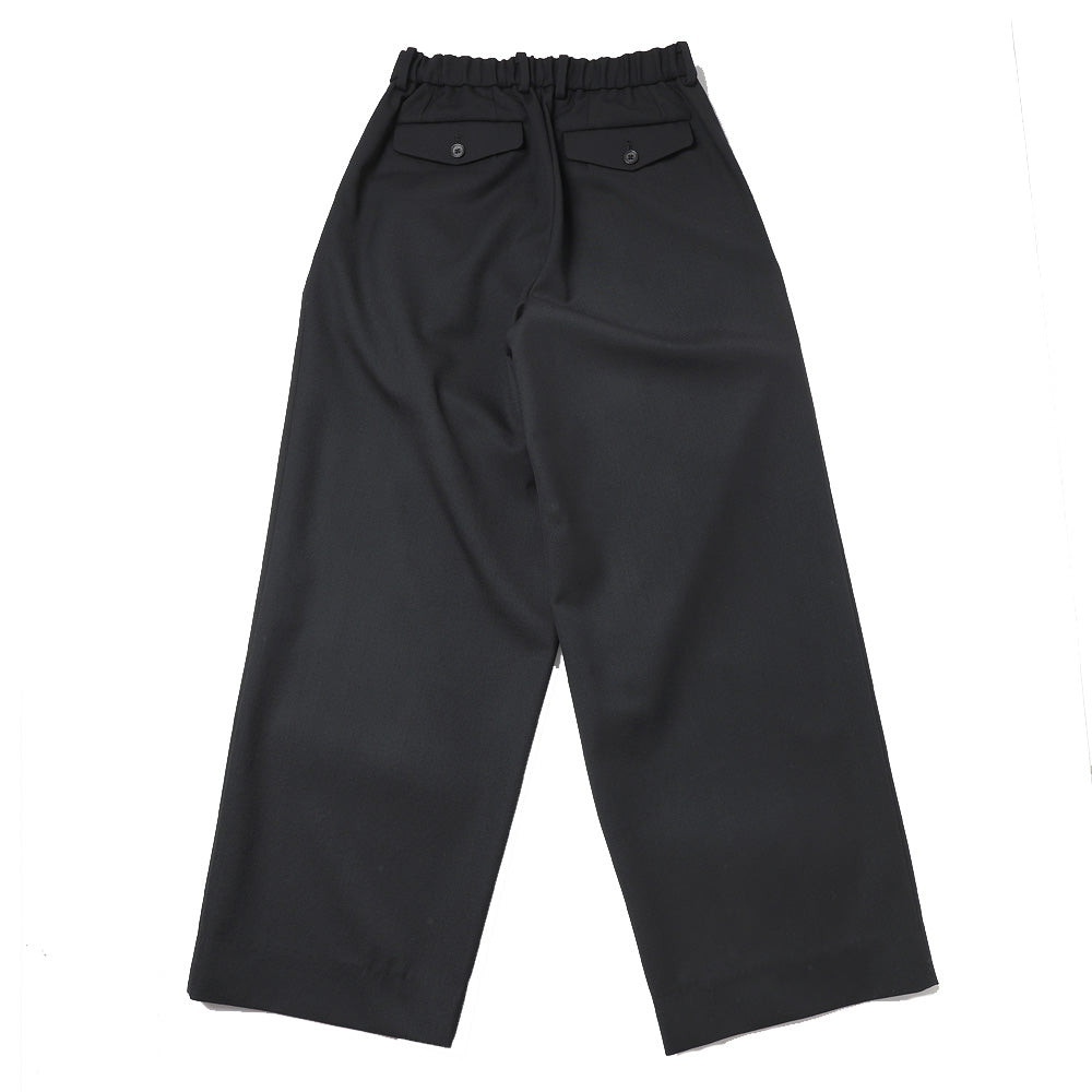 TRIPLE PLEATED WIDE TROUSERS ORGANIC WOOL SURVIVAL CLOTH