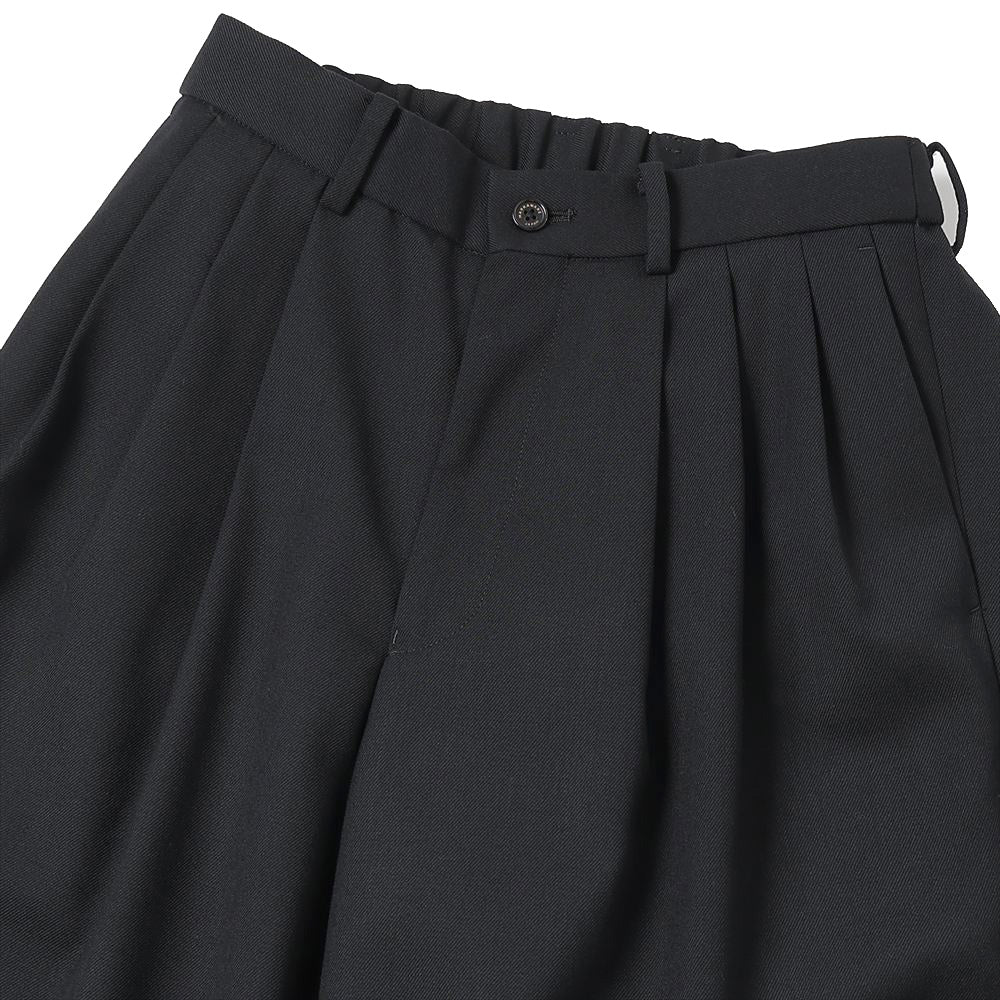 TRIPLE PLEATED WIDE TROUSERS ORGANIC WOOL SURVIVAL CLOTH
