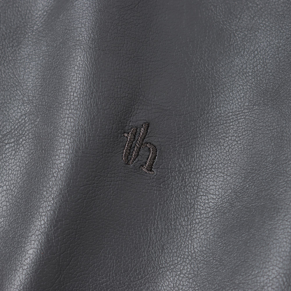 Synthetic Leather Oversized Shirt Jacket