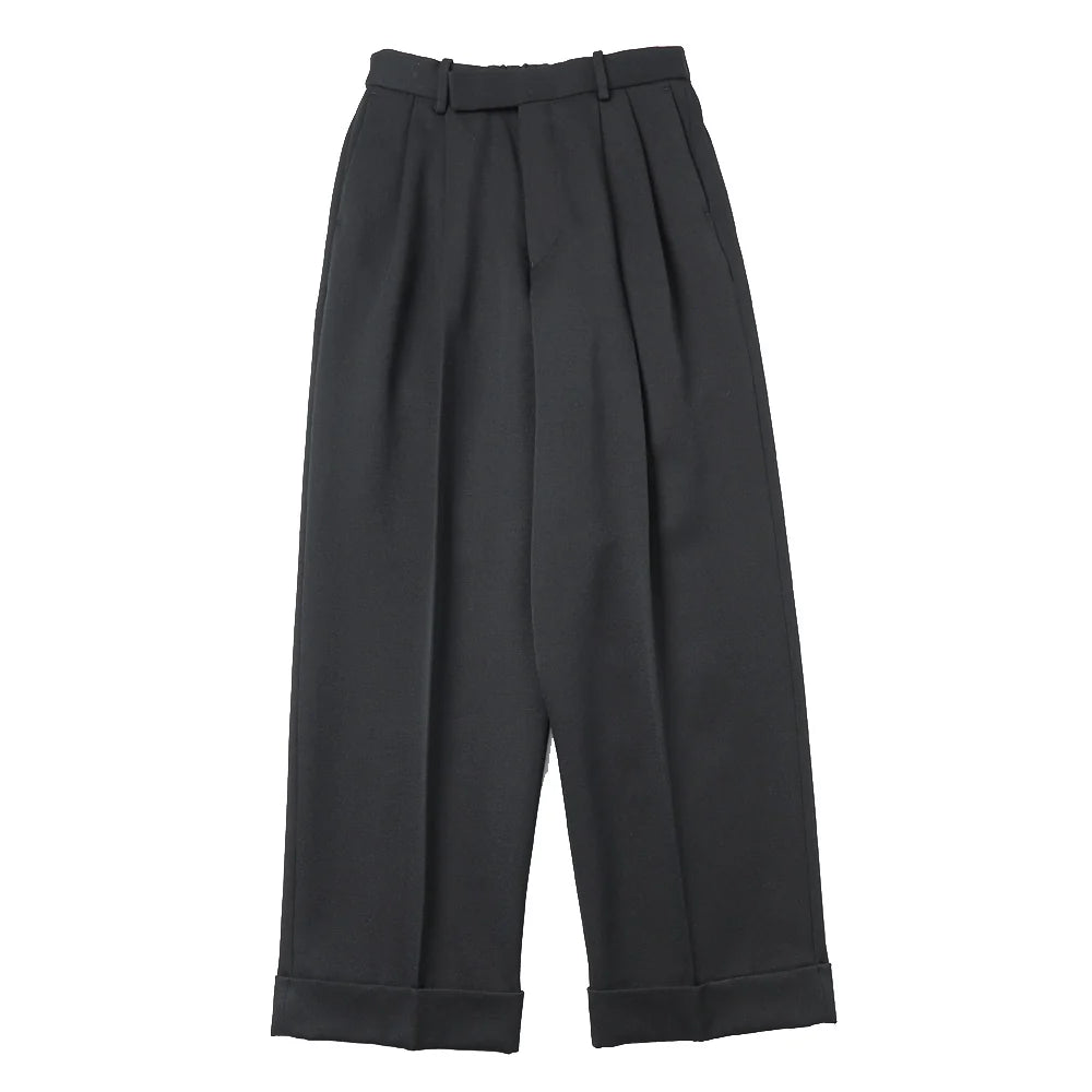 DOUBLE PLEATED SEMI EASY TROUSERS POLWARTH TUXEDO CLOTH