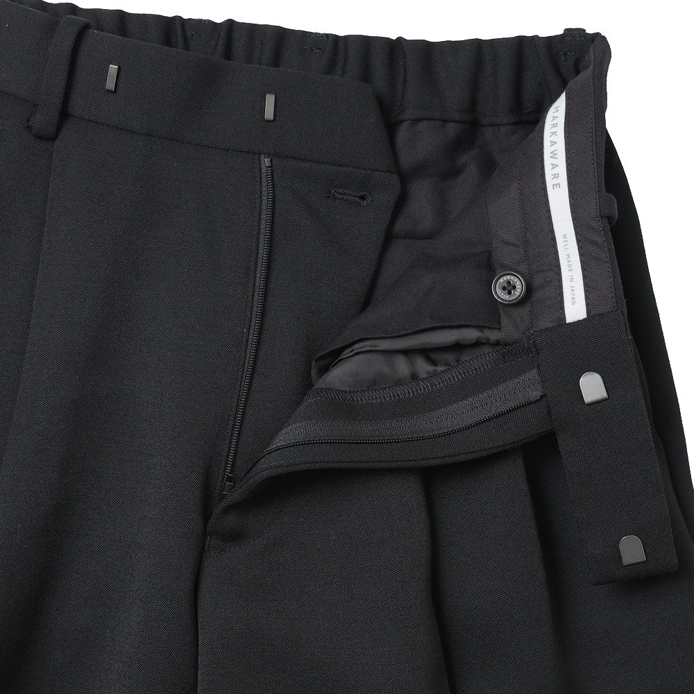 DOUBLE PLEATED WIDE TROUSERS POLWARTH TUXEDO CLOTH