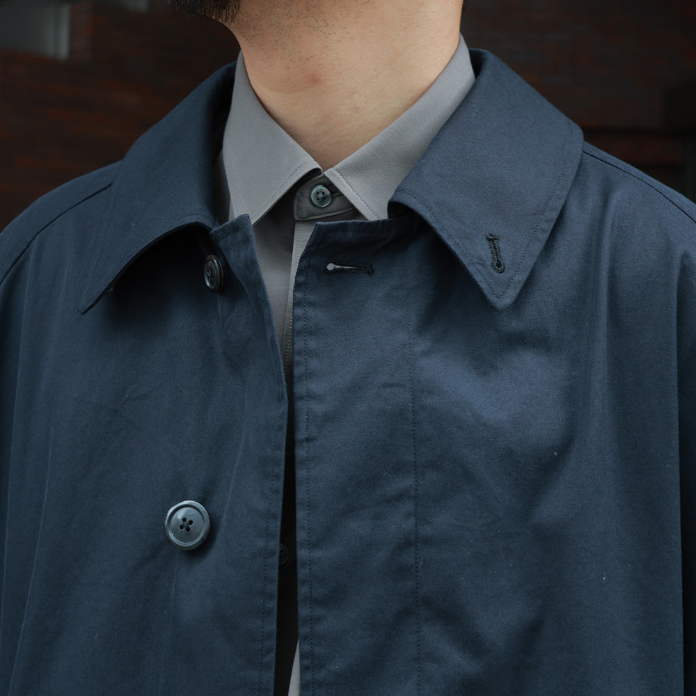 RAGLAN SLEEVE COAT ORGANIC COTTON GABARDINE