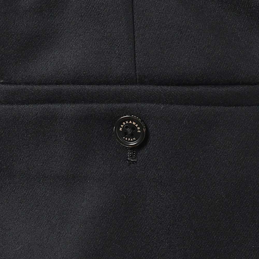 DOUBLE PLEATED STRAIGHT TROUSERS WOOL FLANNEL