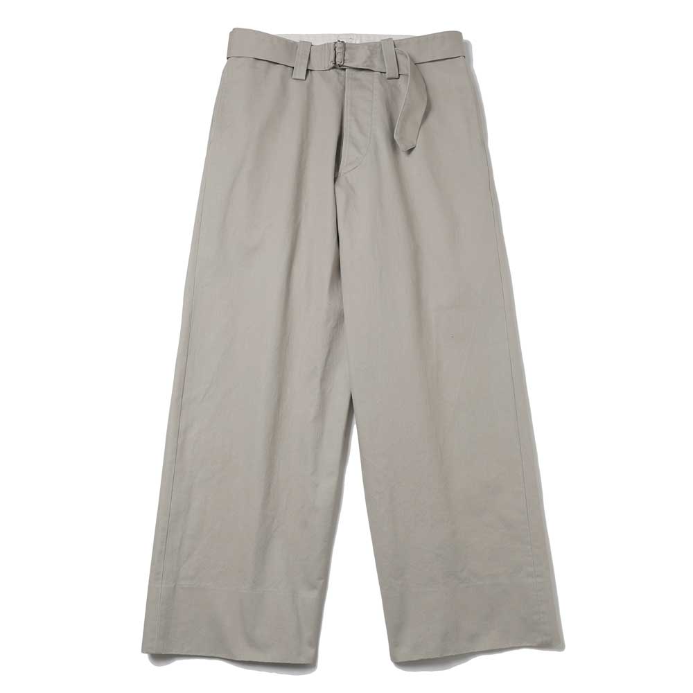 WASHER CHINO BELTED FRENCH ARMY MIL BAGGY TROUSERS