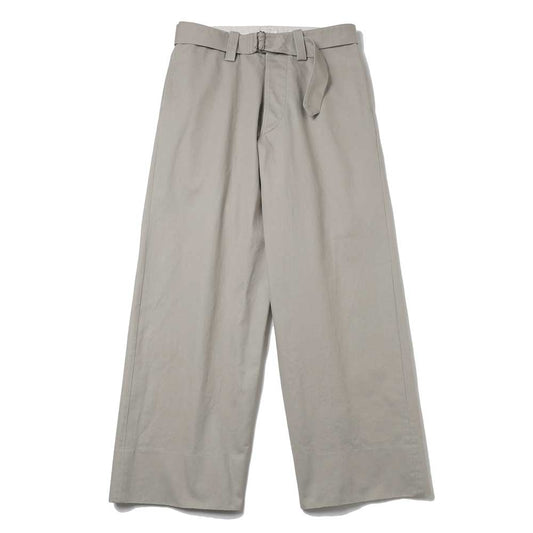  WASHER CHINO BELTED FRENCH ARMY MIL BAGGY TROUSERS  