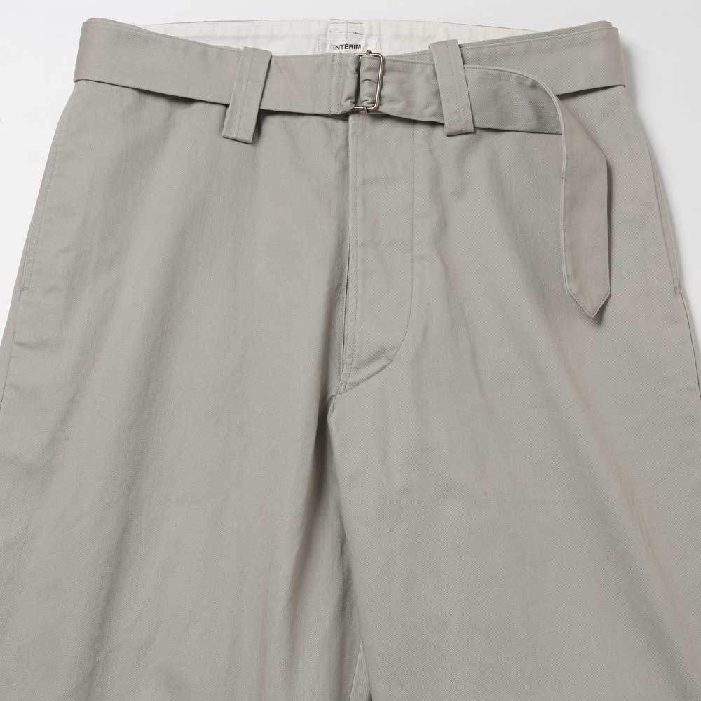 WASHER CHINO BELTED FRENCH ARMY MIL BAGGY TROUSERS