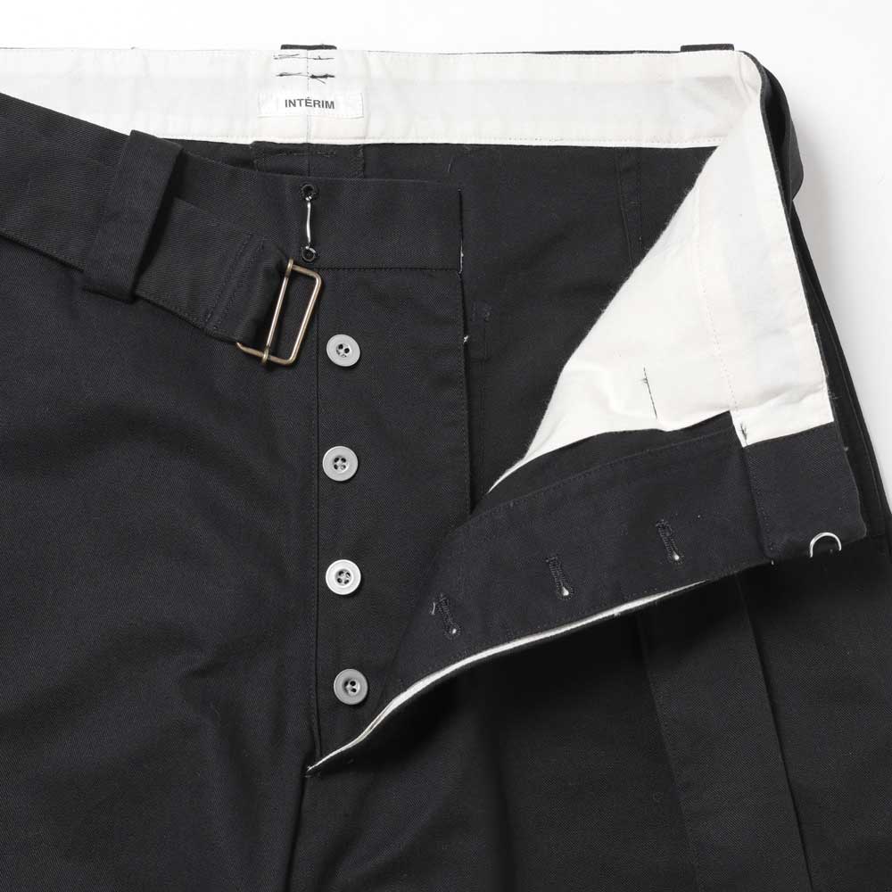 WASHER CHINO BELTED FRENCH ARMY MIL BAGGY TROUSERS