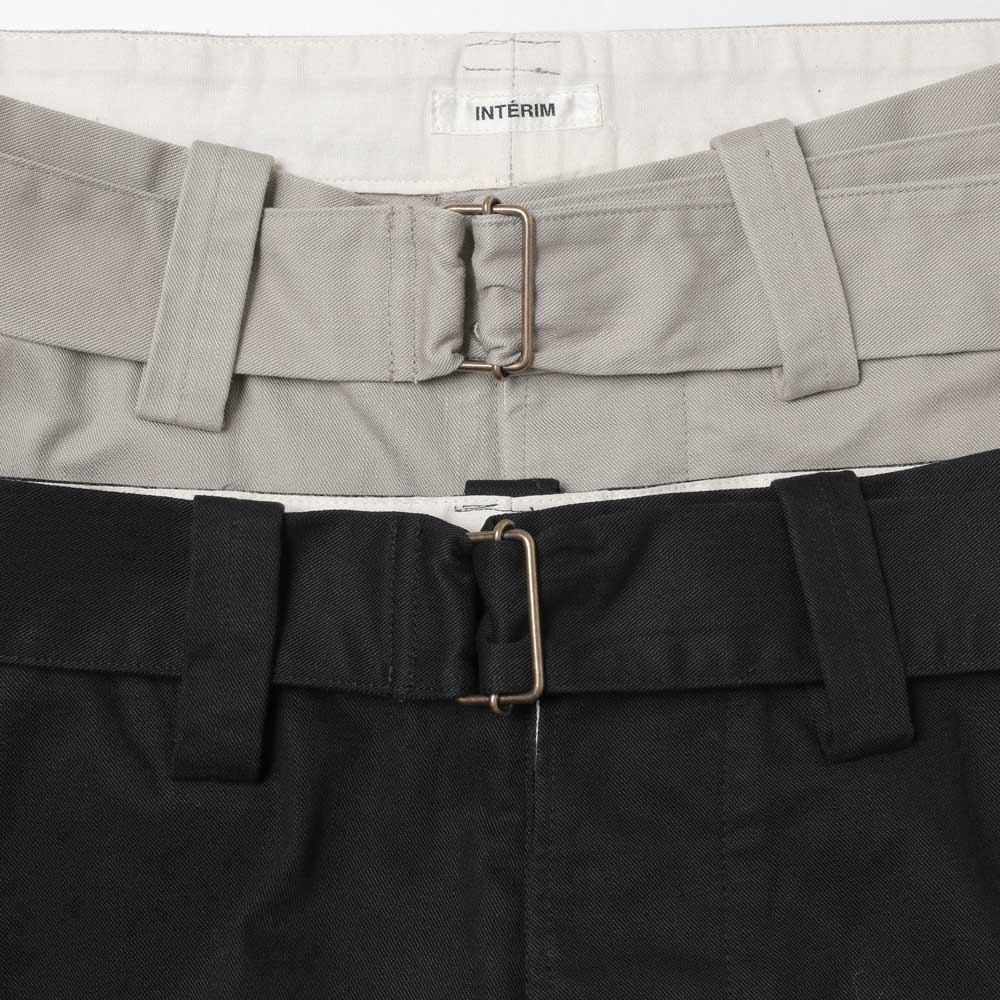 WASHER CHINO BELTED FRENCH ARMY MIL BAGGY TROUSERS