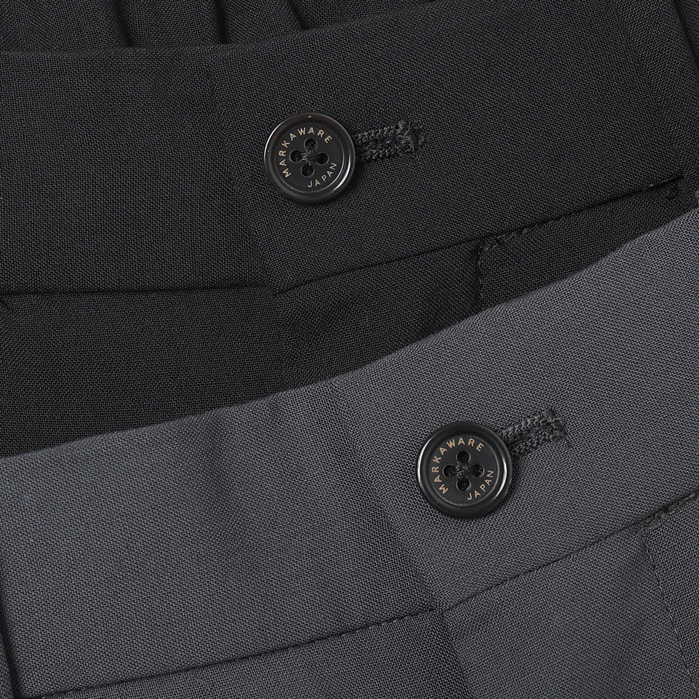 TRIPLE PLEATED WIDE TROUSERS ORGANIC WOOL 2/80 TROPICAL