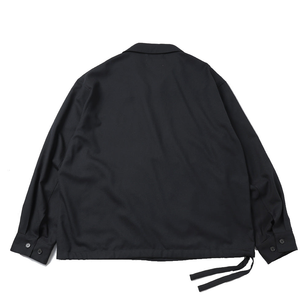 HALF ZIP SERVICE SHIRT JACKET ORGANIC WOOL VIYELLA