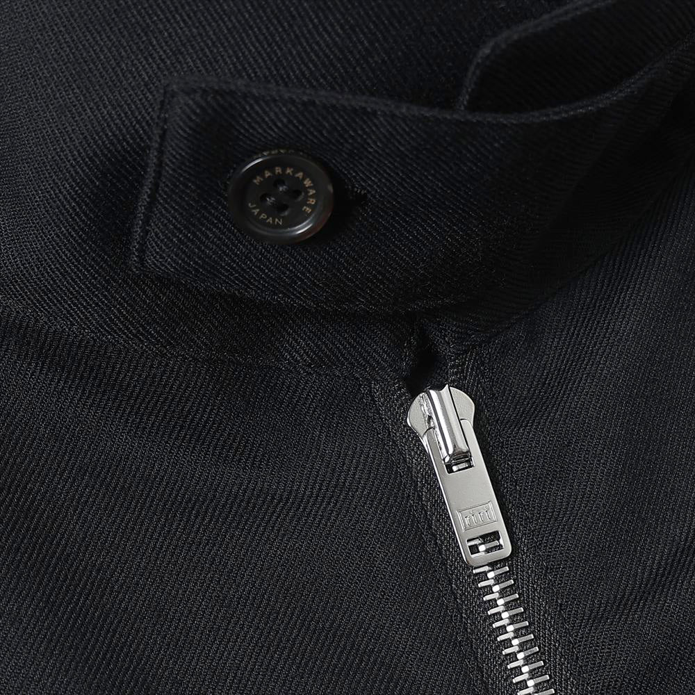 HALF ZIP SERVICE SHIRT JACKET ORGANIC WOOL VIYELLA