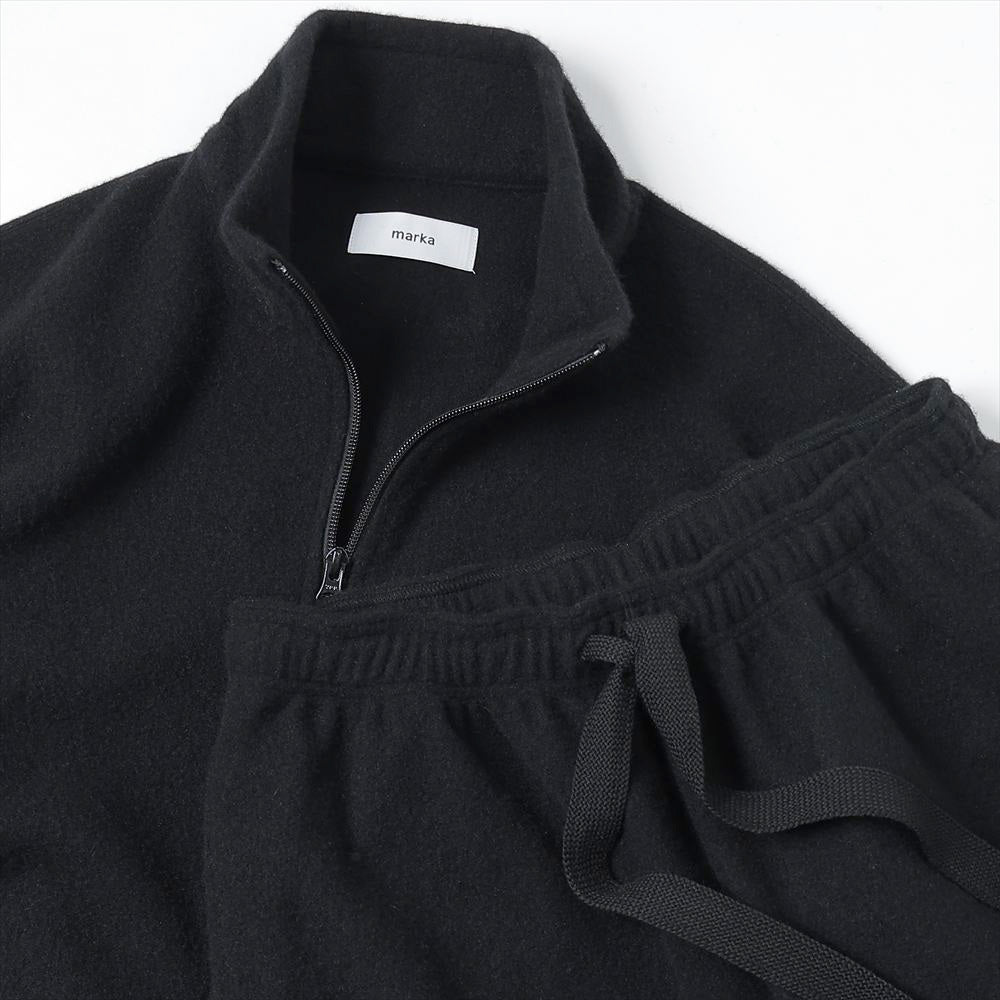 WIDE CYLINDER FIT EASY PANTS SUPER130s WOOL NAPPING