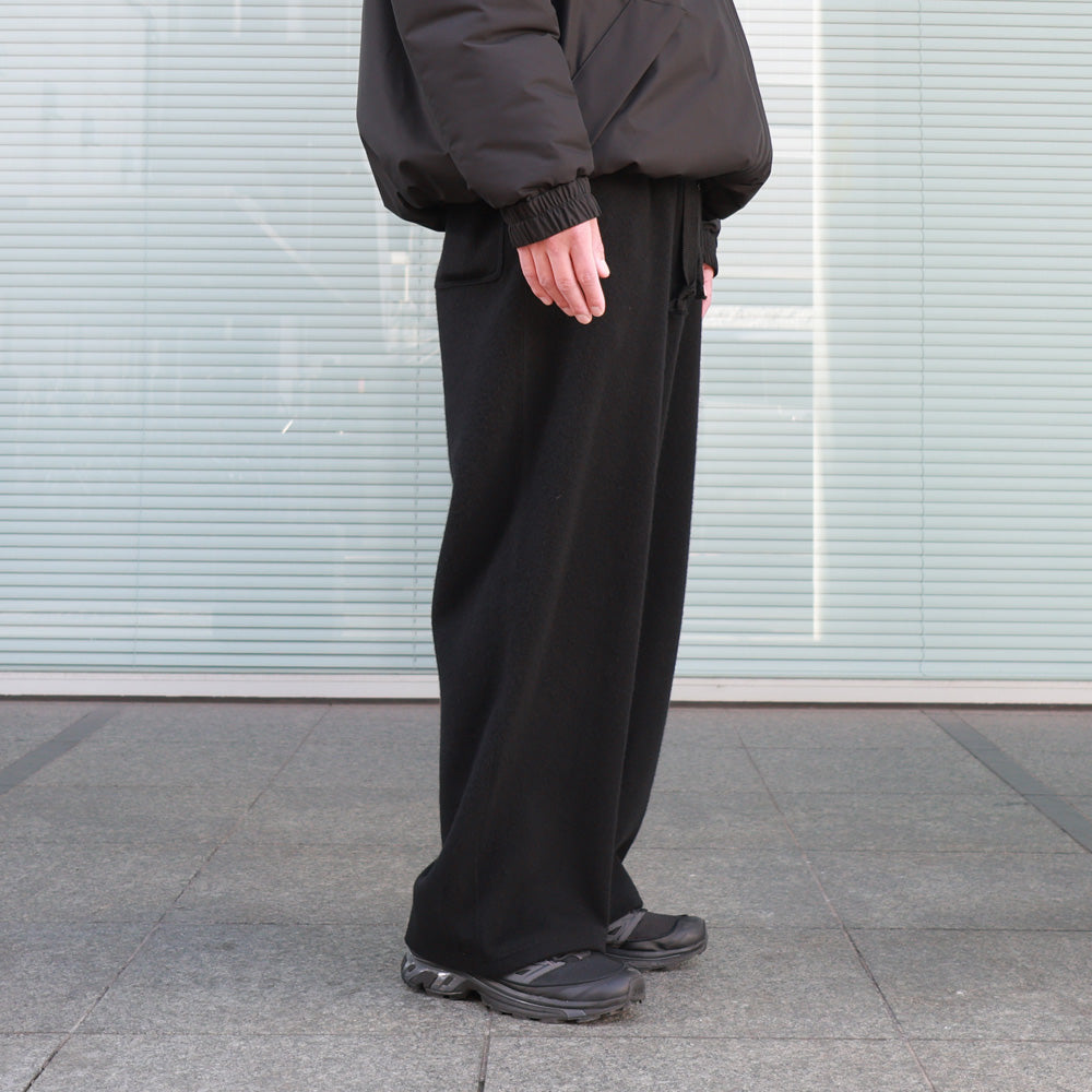 WIDE CYLINDER FIT EASY PANTS SUPER130s WOOL NAPPING