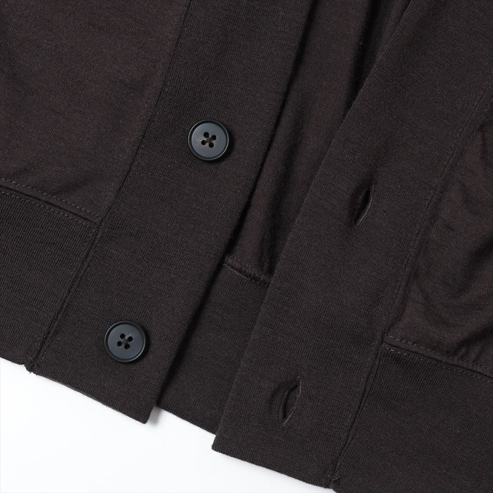 Super140s Wool Cachecoeur Cardigan