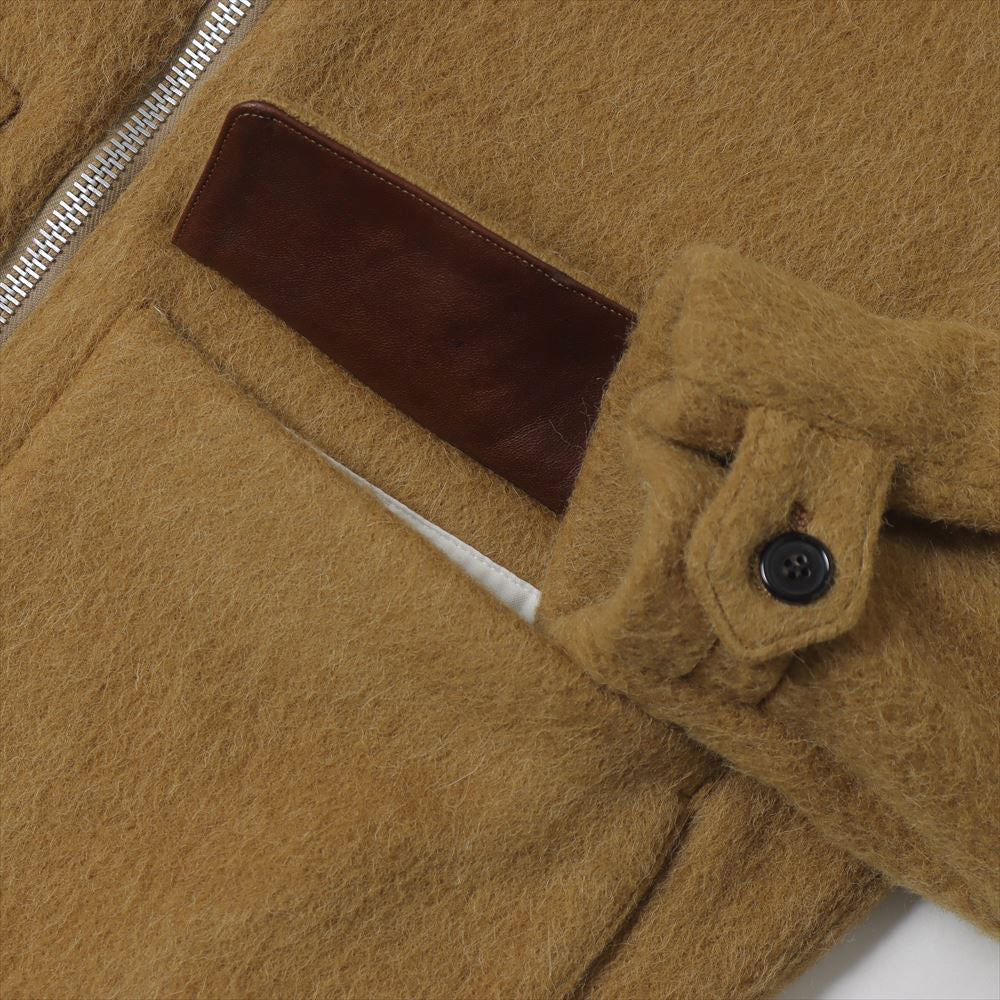 DOUBLE FACE HAIRY ALPACA WOOL SPORTS JACKET