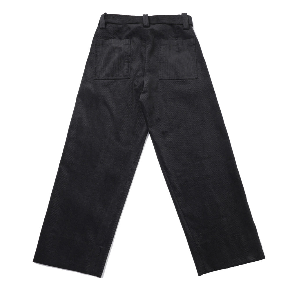 9W LINEN COTTON CORDUROY BELTED MIL BAGGY TROUSERS