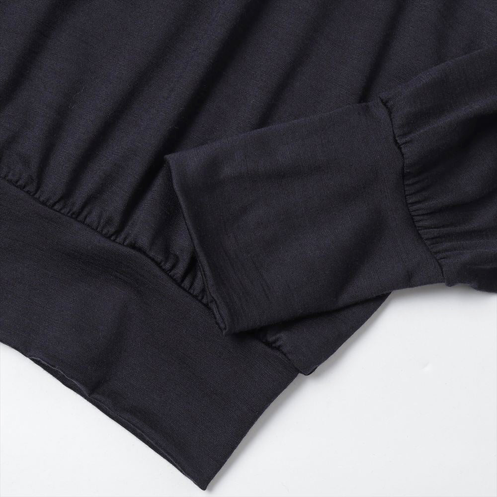 EXTRA FINE MERINO WOOL JERSEY POLO CARDIGAN