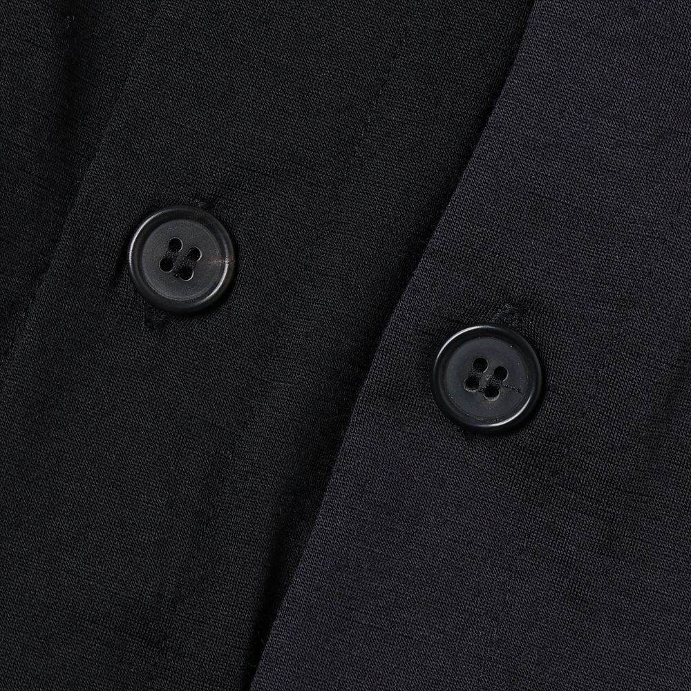 EXTRA FINE MERINO WOOL JERSEY POLO CARDIGAN