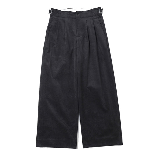  TWO TUCK MILITARY TROUSERS ORGANIC COTTON 8WALE CORDUROY  