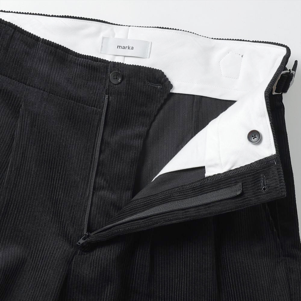 TWO TUCK MILITARY TROUSERS ORGANIC COTTON 8WALE CORDUROY