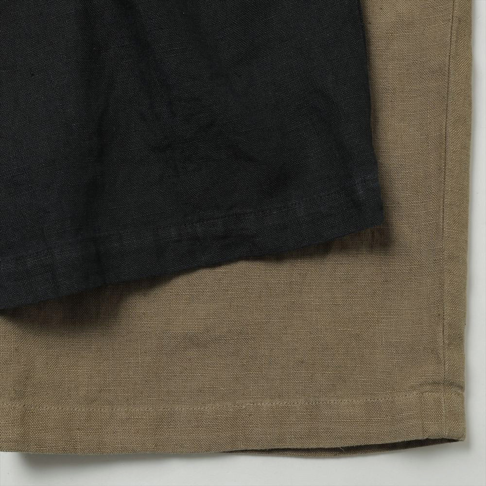 TWO TUCK MILITARY TROUSERS LINEN CANVAS