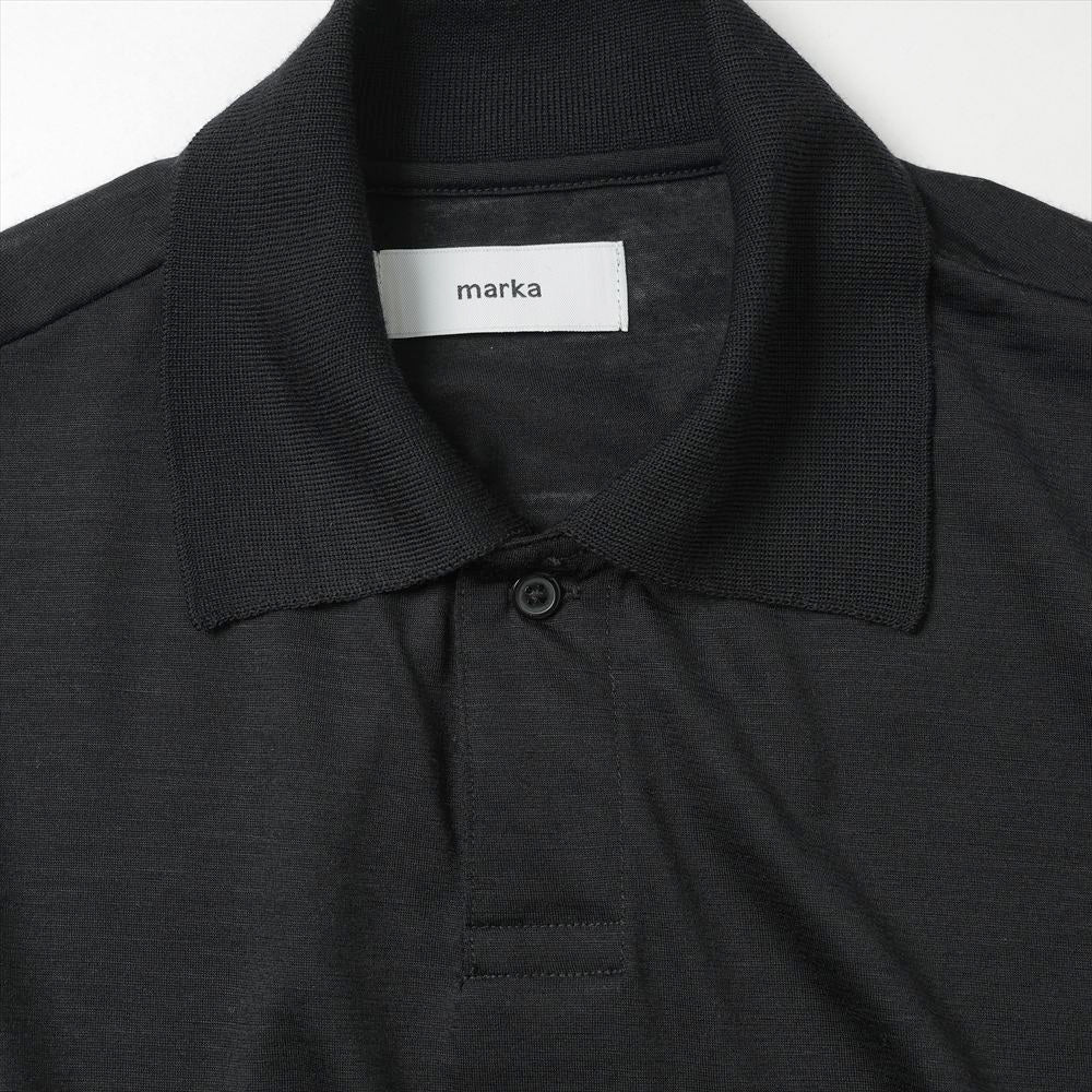 ONE BUTTON POLO TEE S/S SUPER120s WASHABLE WOOL