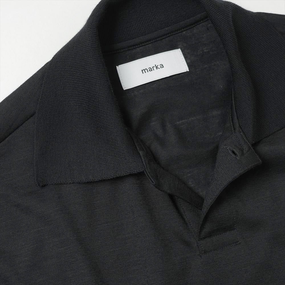 ONE BUTTON POLO TEE S/S SUPER120s WASHABLE WOOL