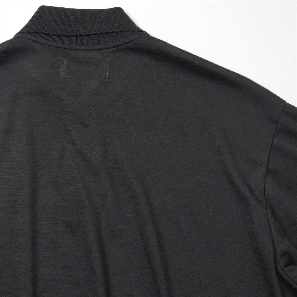 ONE BUTTON POLO TEE S/S SUPER120s WASHABLE WOOL