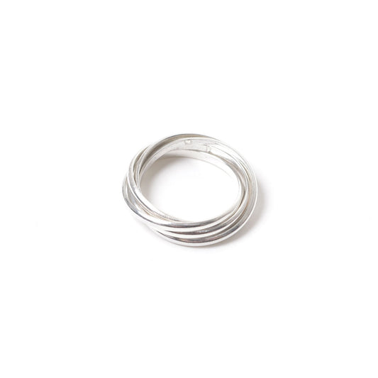  TAXCO SILVER FIVE LINK RING  