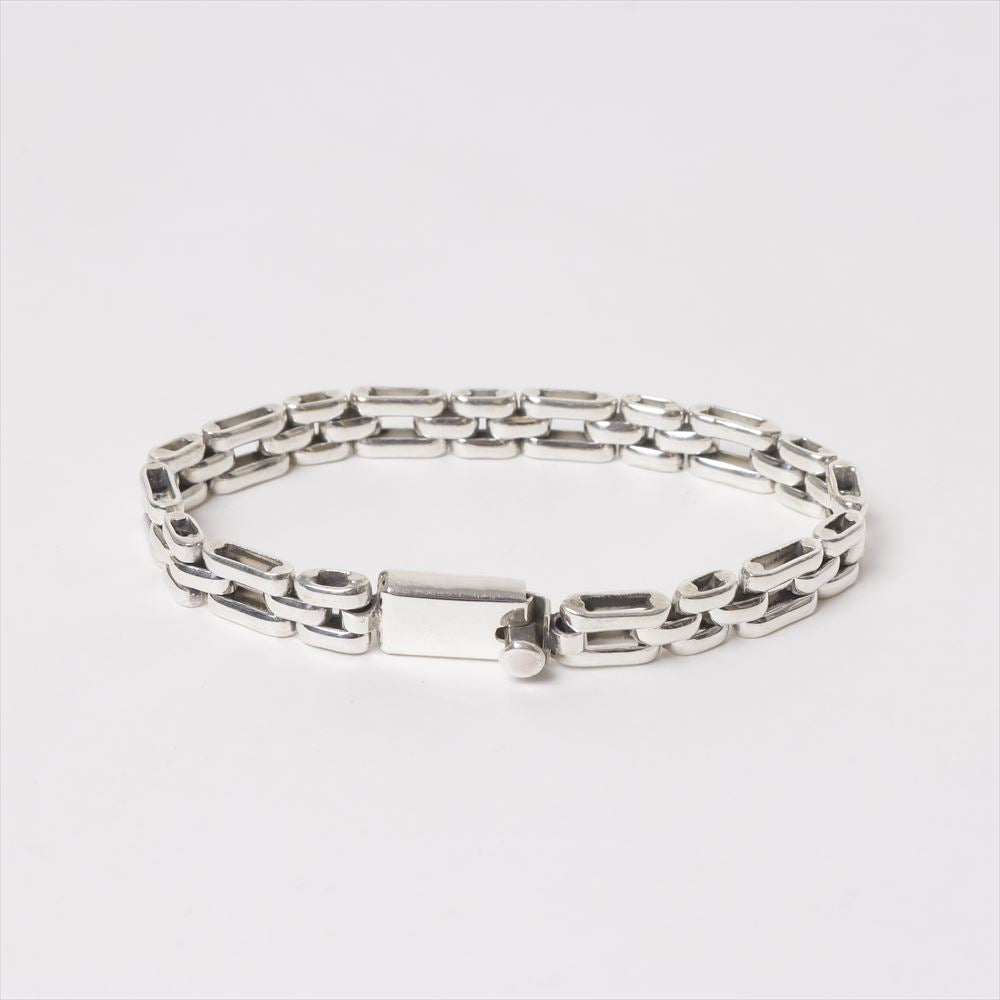 TAXCO SILVER FLAT MEDIUM CHAIN BRACELET