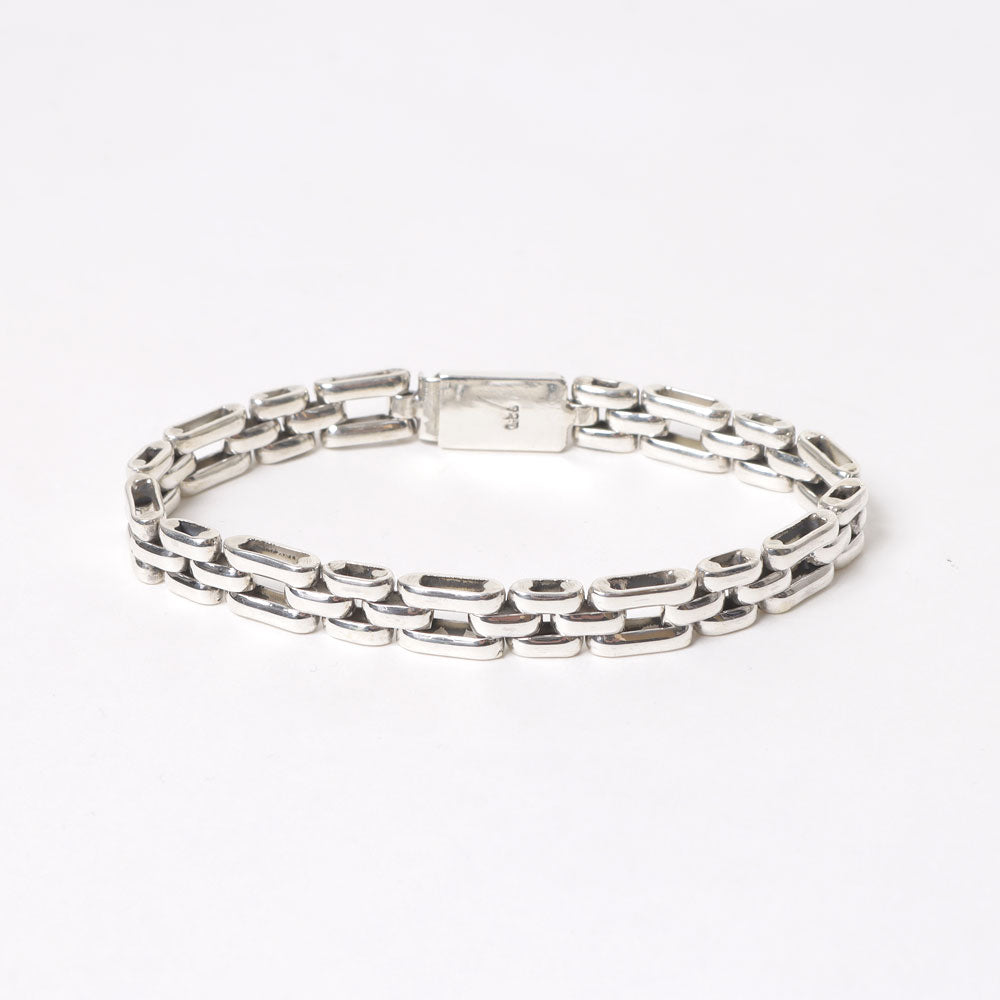 TAXCO SILVER FLAT MEDIUM CHAIN BRACELET