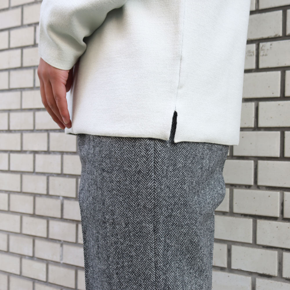 WO x PE DOUBLE FACE KNIT CREW NECK PULLOVER