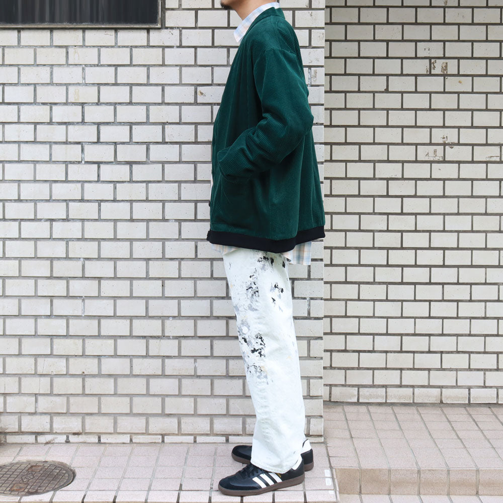 LIMITED WIDE COTTON CORDUROY V-CARDIGAN