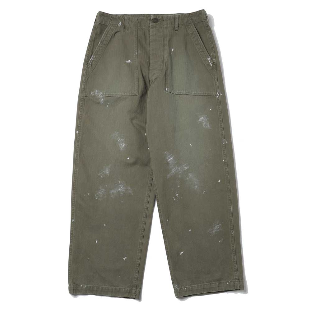 MILK PAINT VINTAGE WASH ORGANIC COTTON US ARMY M-47 BAKER PANTS