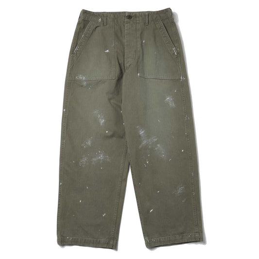  MILK PAINT VINTAGE WASH ORGANIC COTTON US ARMY M-47 BAKER PANTS  