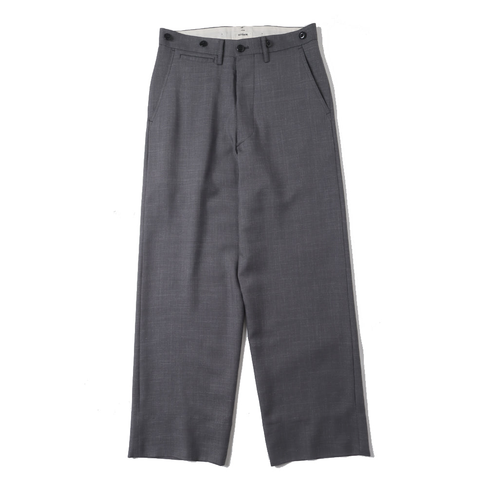 VIRGIN WOOL SILK MOHAIR SUITING MIL BAGGY TROUSER