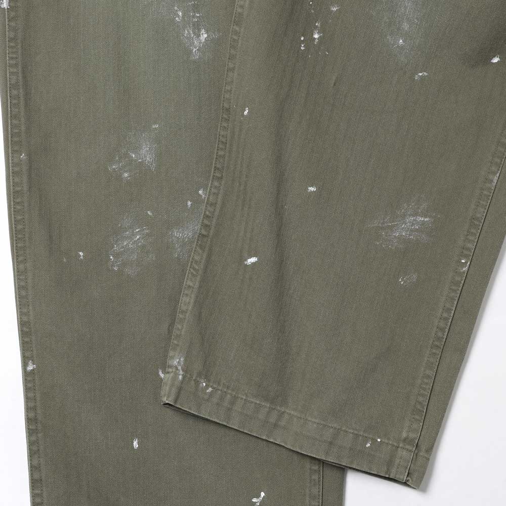 MILK PAINT VINTAGE WASH ORGANIC COTTON US ARMY M-47 BAKER PANTS