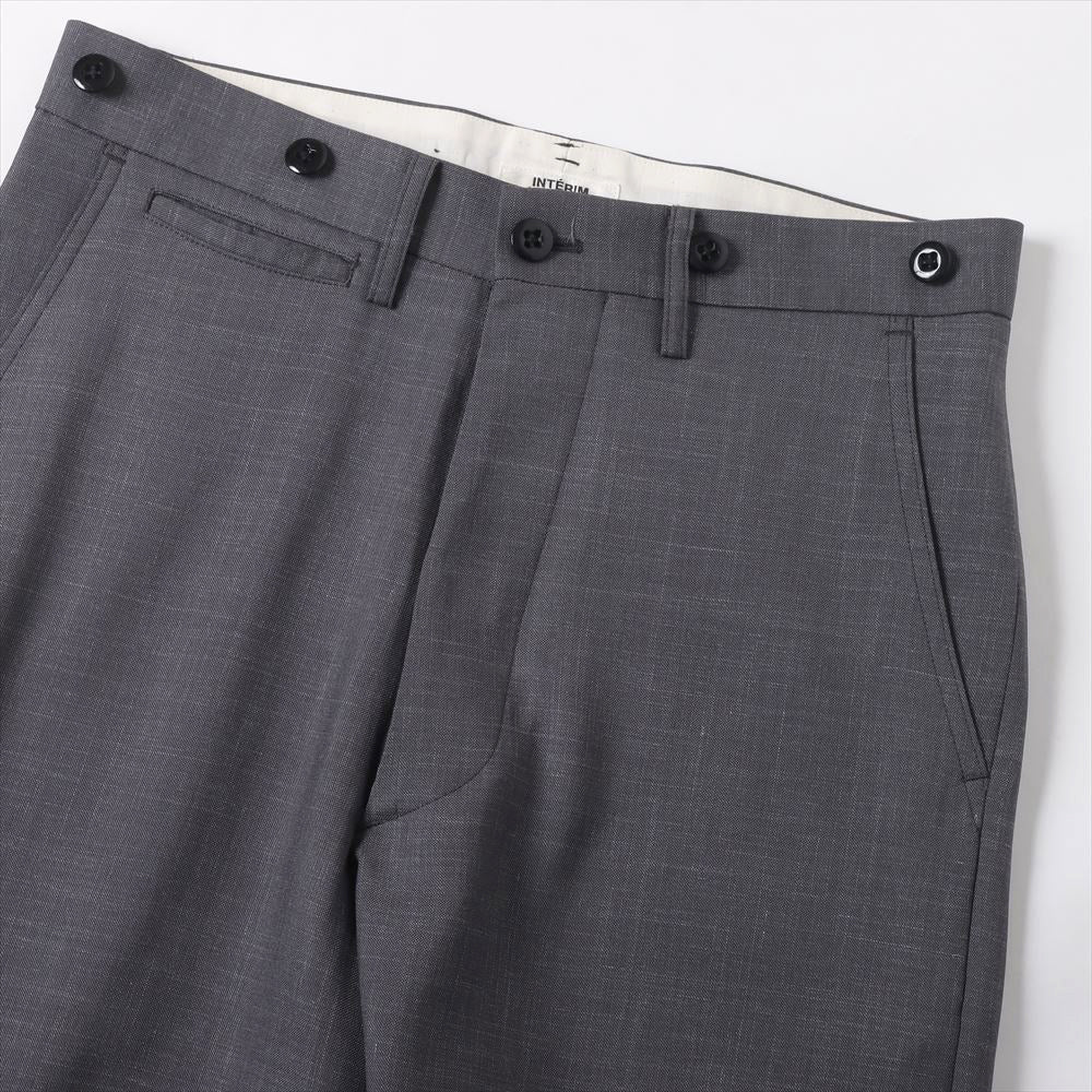 VIRGIN WOOL SILK MOHAIR SUITING MIL BAGGY TROUSER